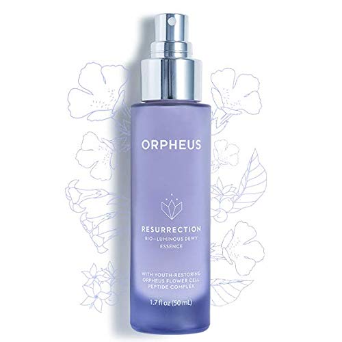 ORPHEUS Resurrection Bio-luminous Serum Mist – Moisture-boosting Hyaluronic Acid Dewy Essence and Makeup Setting Spray that Works as an Illuminating Primer for Dewy Glow. 1.7 oz. 100% Pure. Vegan