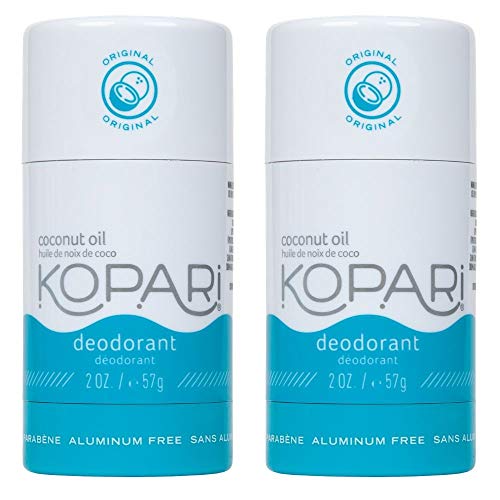 Kopari Aluminum Free Natural Deodorant with Organic Coconut Oil | Original 2 Pack | Vegan, Gluten Fr