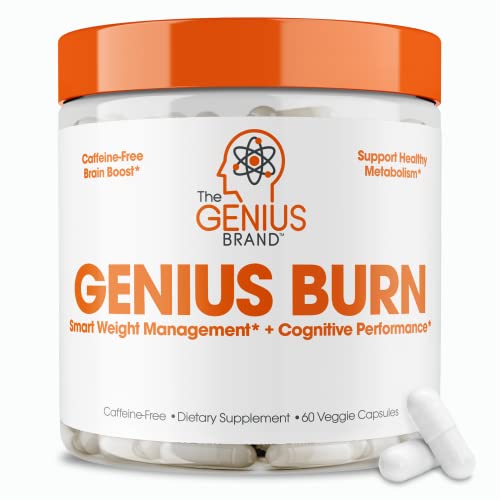 Genius Thermogenic Fat Burner, 60 Diet Veggie Pills - Weight Loss & Metabolism Supplement, Appetite 