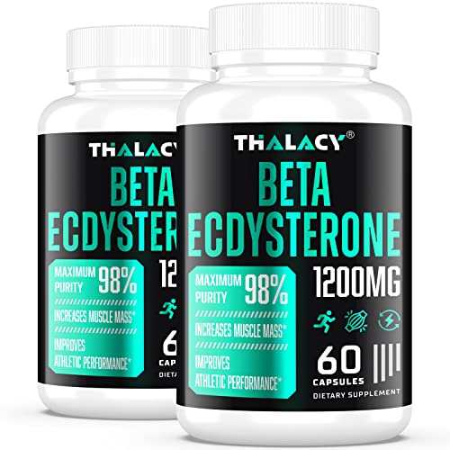 Thalacy 1200MG Beta Ecdysterone Supplement, 98% Maximum Purity Ecdysterone Supplements for Lean Musc
