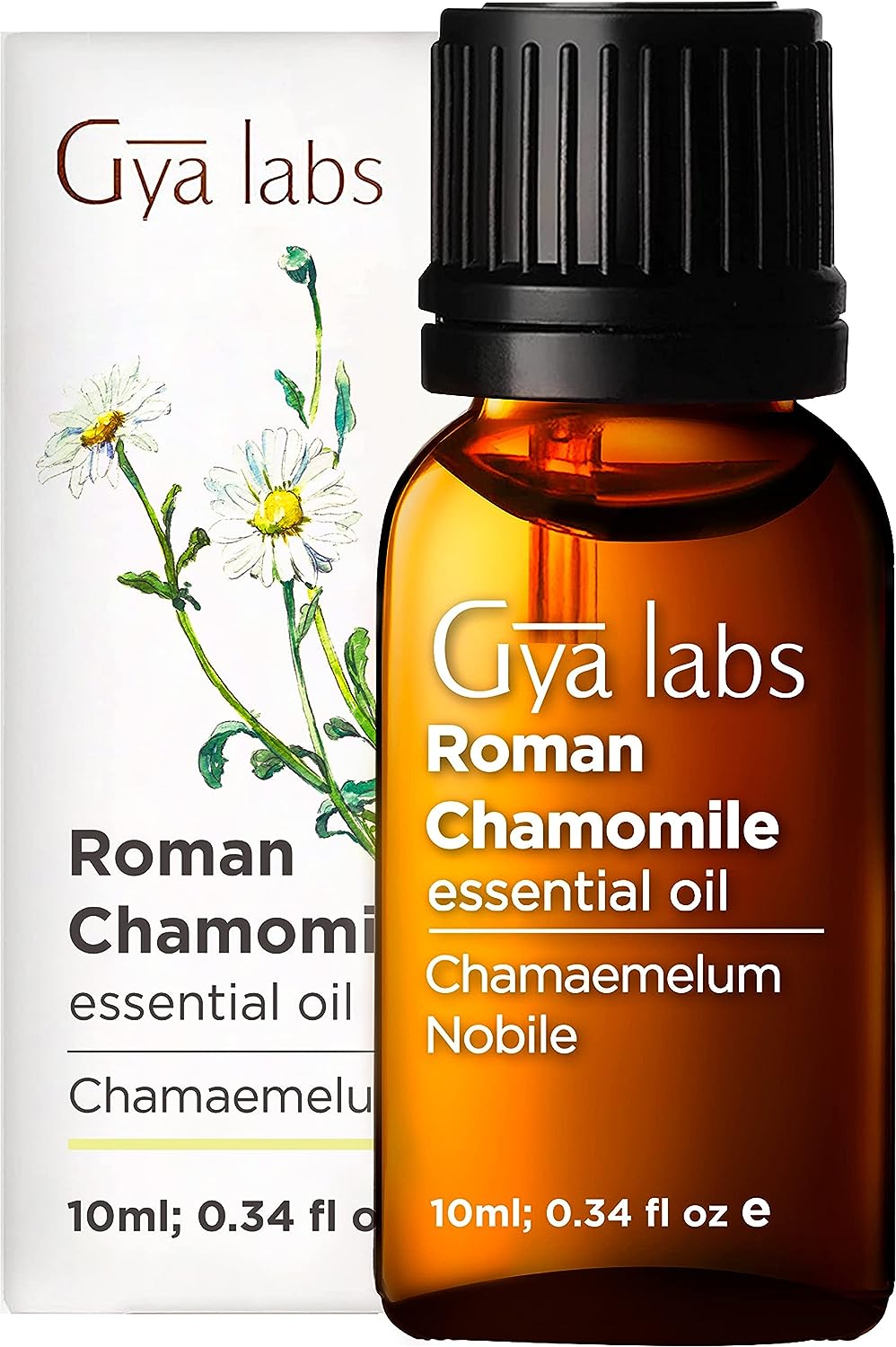 Gya Labs Roman Chamomile Essential Oil for Diffuser (10ml) - 100% Therapeutic Grade Essential Oils - Undiluted Chamomile Oil for Skin & Hair