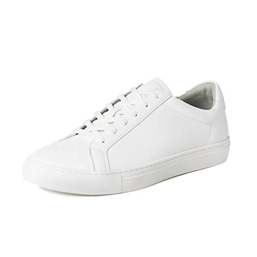 Voet Men's Milo Vegan Leather Classic Casual Fashion Sneaker, White, 12