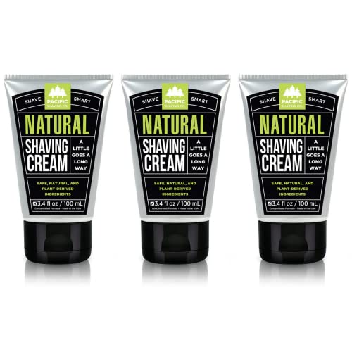 Pacific Shaving Company Natural Shaving Cream - Safe, Natural, and Plant-Derived Ingredients for a S