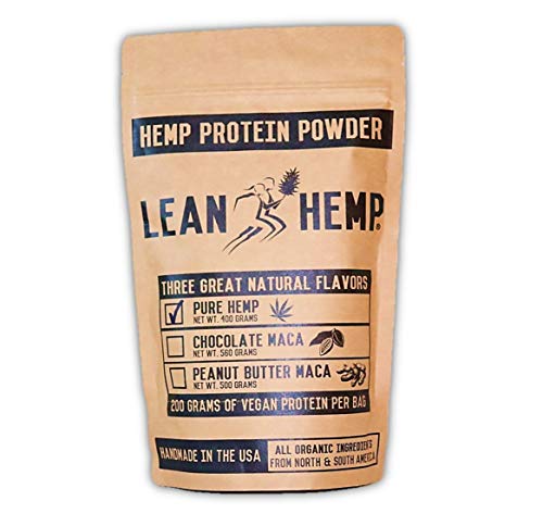 Pure Hemp Protein Powder by Lean Hemp – Organic, Vegan, Hi-Fiber – 50% Protein