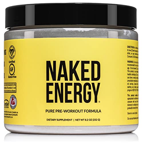 Naked Energy – Pure Pre Workout Powder for Men and Women, Vegan Friendly, Unflavored, No Added Swe