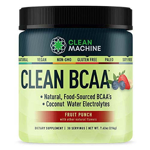 Clean BCAA - Natural Food Sourced Vegan BCAAs & Organic Coconut Water Electrolytes - Vegan Amino Aci