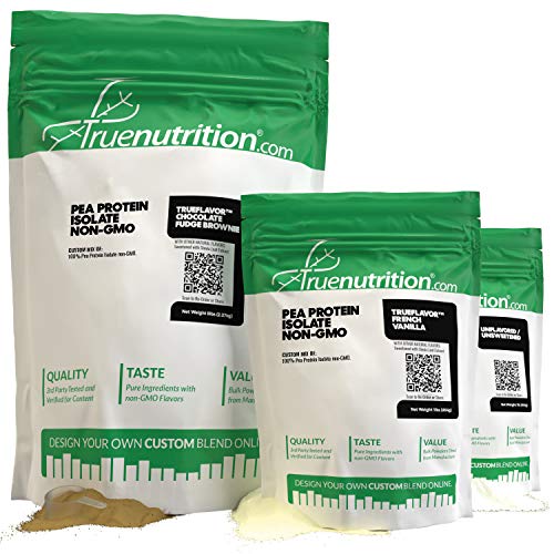 True Nutrition Pea Protein Powder Isolate - 25g Non-GMO Vegan Protein Powder per Serving - Low Carb,