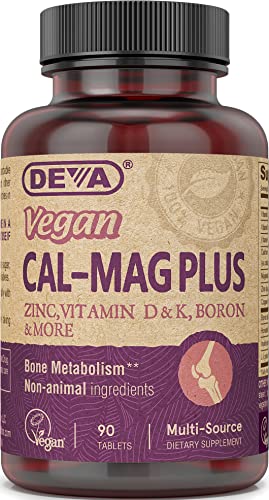Deva Vegan Vitamins Calcium, Magnesium Plus - 90 Tablets (image may vary)