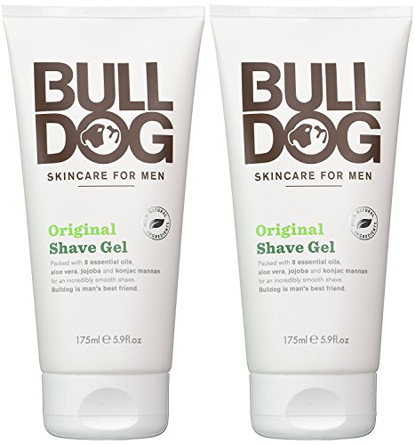 Bulldog Skincare for Men Original Shave Gel (Pack of 2) With 8 Essential Oils, Aloe Vera, Jojoba and