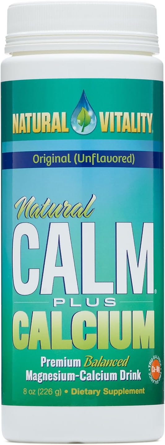 Natural Vitality Calm PLUS Calcium Supplement Powder, Original - 8 ounce